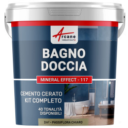 Kit Calcestruzzo Cerato Grigio per Bagno: Rivestimento Impermeabile