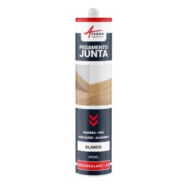 Mástico Adhesivo para Zócalos de Polímero Híbrido ARCAMASTIC JUNTA Y PEGAMENTO PARA RODAPIES Blanco  290 ml x 1