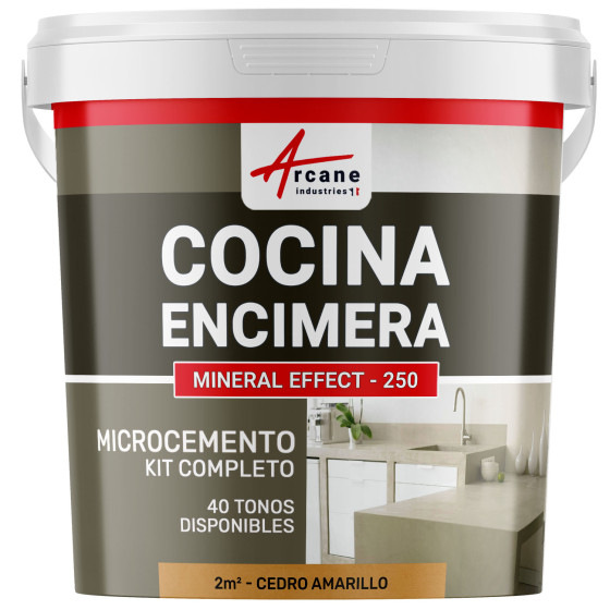 Hormigón Pulido para Cocina: Encimera - Revestimiento de Pared - Cedro Amarillo - 2 m² (en 2 capas)