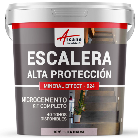 Hormigón Pulido para Escaleras - Kit Completo - Lila Malva - 10 m² (para 2 capas)