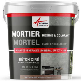 beton cire kit  "De Basis": Mortel + Hars + Kleurstof - MINERAL EFFECT -109 Nertsbeigegrijs - 10 m²