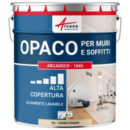 Pittura acrilica opaca beige:  ARCADECO - 1665 Avorio Chiaro - RAL 1015 - 10 L