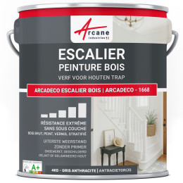Verf voor houten trap: ARCADECO - 1668 4 kg - Antracietgrijs - RAL 7016