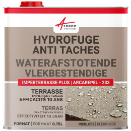 Waterafstotende olieafstotende behandeling voor terras - Oplosmiddelhoudende waterafstotende behandeling met langdurig effect: A