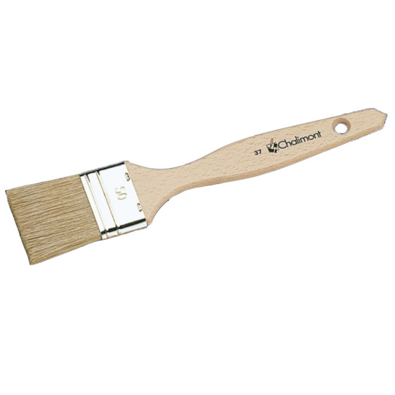 De titel van het product in het Nederlands zou zijn: "PLATTE KWAST MET HOUTEN STEEL 30 mm - Platte kwast met houten steel 30 mm