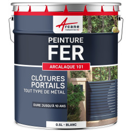 Peinture Métal Antirouille Extérieur ARCALAQUE 101 - Protection Durable Fer et Acier, Application Directe sur Rouille