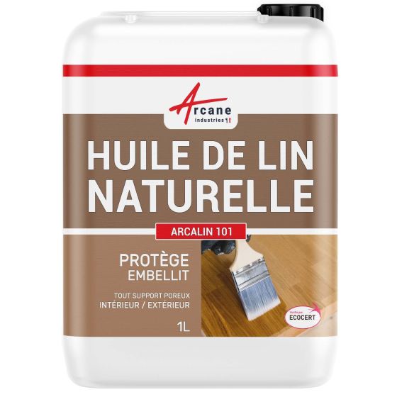 Huile de Lin Naturelle pour bois intérieur, extérieur : Arcalin 101 Couleur / Aspect