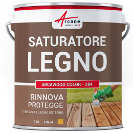 ARCAWOOD COLOR - 284 2.5 L (fino a 12.5 m²) Rovere Dorato Tinta Gialla