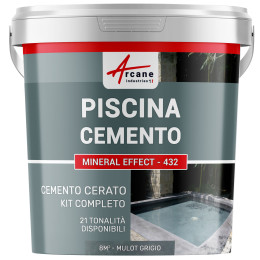 Kit Beton spatolato per piscina  8 m² Topolino Grigio