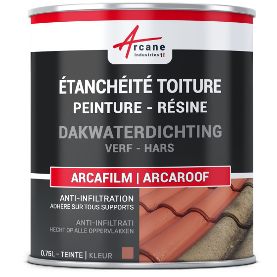 Afdichtingshars - Waterdichte Verf - Speciaal voor Hellende Daken: ARCAROOF - 0.75 L