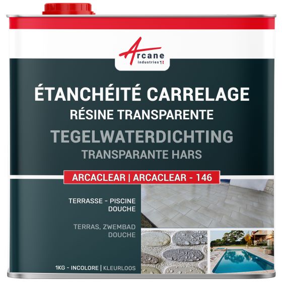 Transparante afdichtingshars voor terras, tegels, zwembad: ARCACLEAR -146