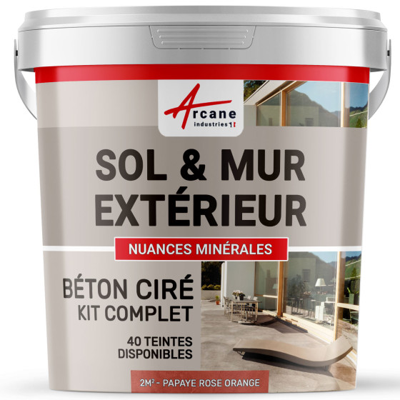 KIT GEWAXT BETON BUITEN - Gewaxt beton voor buiten voor vloer, muur, terras, balkon, trap
