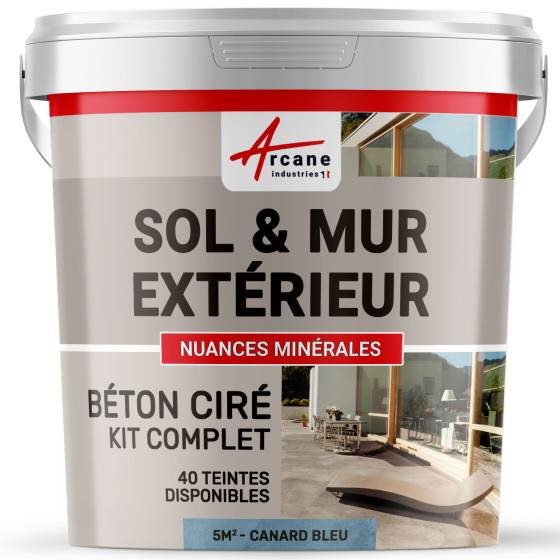 KIT GEWAXT BETON BUITEN - Gewaxt beton voor buiten voor vloer, muur, terras, balkon, trap