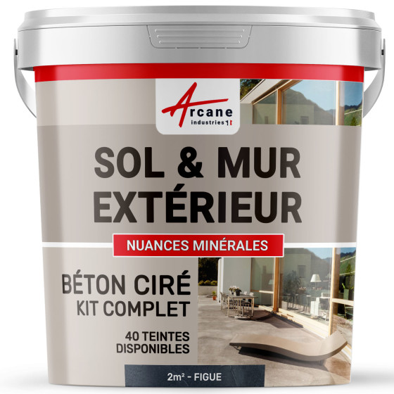 KIT GEWAXT BETON BUITEN - Gewaxt beton voor buiten voor vloer, muur, terras, balkon, trap