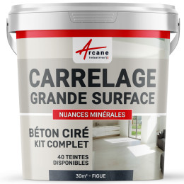 KIT BETON CIRE SUR CARRELAGE GRANDE SURFACE-Kit-30m2-Figue-Aspect / Couleur